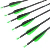 Pure Carbon Pijlen Boogschieten Vervangbare Arrowhead 3 "Plastic Feather 30 Inch Shaft Spine 300 400 voor Compound Recurve Boog Schieten Jagen