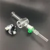 Bong in vetro caldo con punte al quarzo da 14 mm e 18 mm Keck Clip Contenitore in silicone Reclaimer per cera Dab Straw Oil Rigs