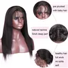 African American Yaki Straight 360 Lace Front Wig 130% Remy Brasilianska Human Hairs Lätta Kinky Paryker Förplockad för svarta kvinnor