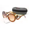 Mode Rétro Art Grand Cadre Rond Lunettes De Soleil Top Qualité Lunettes Femme Été Nuances Colorées UV400 Avec Boîte Oeil De Chat Décoratif Mod2144