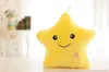 Travesseiro de luz de luz flash led Five Star Doll Plush Animal