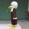 2019 Factory Sale Professional Custom Baldy The Eagle Maskottchen Kostüm Cartoon Long Plush Bald Eagle Bird Vogel Charakter Kleidung Halloween Festival