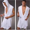 S tot xxxl goedkoper homo-slijtage !! 1 stks Kimono Mens Robe met Hood Europa Size Bathrobe voor Mannen / Mannelijke Zijde Sexy Nachtkleding