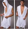 S tot xxxl goedkoper homo-slijtage !! 1 stks Kimono Mens Robe met Hood Europa Size Bathrobe voor Mannen / Mannelijke Zijde Sexy Nachtkleding