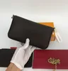 Bolsa de luxo favorita multiacessórios 3 pçs/conjunto bolsa transversal feminina bolsas mensageiro bolsas flores ombro senhora couro com caixa 61276
