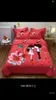 100 Bomull 3d Flower Pink Floral Rose Bedding Set Olja Utskrift Solros Duvet Cover Flat Sheet Pillowcases / Twin Full Queen King Size