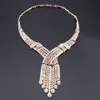 African kralen sieraden sets bruiloft accessoires kristallen bruids ketting armband oorbellen ringen set voor vrouwen prachtige sieraden1440374
