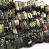 100pcs/lot Mix Styles Identification Metal Leather Punk Jesus Handmade Bracelets Men's Women's Jewelry Brand new wholesale dropshipping2257818
