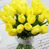 Wholesale-lindo látex touch real tulipa tulipa flor de casamento buquê de casamento decoração home 6qdr