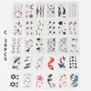 30pcs Temporary Tattoo Stickers Flowers Arms Feet Tattoo Colorful Body Art Waterproof Rose Fake for Kids and Women