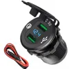 2IN1 CAR Fast Charger Socket Dual USB -порт Volt Display 1224V Phone Charger6046481
