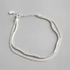 Louleur Real 925 Sterling Silver Bransoletki Romantyczny Podwójna Warstwa Girls Party Bransoletka Dla Kobiet Moda Biżuteria Prezent Hurtownie CX200623