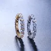 Złoty srebrny kolor okrągły CZ musujące diamentowe pierścienie dla mężczyzn kobiet na imprezę ślubny ładny prezent