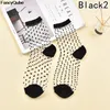 15pairs mulheres Ladies Meias Moda Sheer malha de vidro de seda Meias ultrafinos Transparente Cristal Lace Fabulous Elastic Verão Ankle Sock / 30pcs