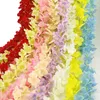 3 Pz / lotto 2 M di lunghezza Glicine artificiale Ghirlanda di fiori Seta Ortensia rattan Matrimonio fai da te Festa di compleanno Decorazione Sfondo muro Fiori finti