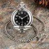 Kreative Kompass-Taschenuhr, ausgehöhltes Gehäuse, sternenklares Zifferblatt, Quarzwerk, Uhr für Männer und Frauen, mit Halskette, Anhängerkette