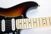 يمكن تخصيص جيتار كهربائي SSS Pickups الأكثر مبيعًا مع أجهزة ذهبية ولوحة أصابع القيقب و Pickguard الأسود