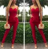 New Fashion Off the Shoulder EleJumpsuit Women Lace Bodycon Bodysuit Rompers Womens Jumpsuits Female Overalls Summer 2019