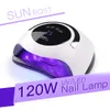 Sun BQ5T UV LED مصباح لمجفف الأظافر 120W مصباح الجليد ل مانيكير جل مسمار تجفيف جل الورنيش