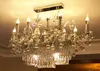 Pomysł klubowy LED Crystal Lighting Luksusowy prostokątny kryształowy żyrandol nowoczesny wielka hala el villa jadalnia LED żyrandole LLF2686