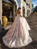 2020 A Line Beach Wedding Dresses Sleeveless Appliques Jewel Neck Tulle Wedding Dresses Sweep Train Bohemian Bridal Gowns