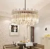 Luxo tubo de LED de cristal lustre de vidro Luminárias Pingente de iluminação para Sala Quarto Decor E14 Iluminação Interior