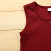 Crianças Roupas Bebê Sem Mangas Artigo Artigo Jumpsuits Botão Infantil Botão Macacão Sólido Sólido Rodado Collar Bodysuit Newborn Onesies Zyq576