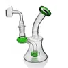 beaker bong pipa ad acqua narghilè pipa da fumo riciclatore piattaforma petrolifera vetro spesso bong ad acqua inebrianti dab rig shisha 16 cm di altezza