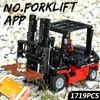 技術The Forkliftトラックビルディングブロック13106 1719PCSシリーズアプリRCモデルアセンブリレンガ子供教育クリスマスプレゼント子供のための誕生日おもちゃ