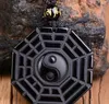 Natural obsidian gossip figure pendant pendant pendant for men and women to ward off evil yin and yang gossip array necklace yin and yang fi