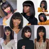 Ishow Body Wave Short Bob Wig Remy Water 13 * 4 Lace Front Wig Rak Curly Pre-Plocked Brasilianska Deep Human Hair Wigs För Kvinnor Alla Åldrar 8-14In Naturlig färg