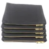 7x10in siyah pamuk kanvas makyaj çantası için DIY baskı siyah tuval kozmetik çantası siyah astar altın zip ile doğrudan fabrikadan stokta