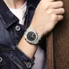 ONOLA 2020ブランドファッションカジュアルクォーツメンズウォッチクロノグラフ多機能腕時計すべての黒ゴールドメタル防水時計