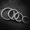 Real Titanium Alloy Key Ring Super Lightweight Titanium Keychain Hanging Buckle Rings Quickdraw Tool Creative KeyRing