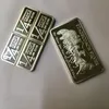 20 Pcs Non Magnetic Other Arts and Crafts Stagecoach 1 OZ Bar Silver Plated Badge Commemorative Souvenir Decoration Coin Bar226s