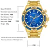 CWP N2021 Temeuriethorloge Relogio Masculino Business Luxe Gold Quartz Analoge Heren Sport Mannen Waterdicht Militair Mannelijk Horloge