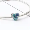 3 Färg Rhinestone Heart Alloy Charm Bead Fashion Smycken Bedövning Europeisk stil för DIY Bracelet Bangle