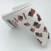 Nyankomst PU Läder USA Flagga Limited Edition Golfklubb Blade Putter Head Covers Headcover Jul Födelsedag Affärspresent