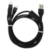 Hoge snelheid Multi USB-oplader Kabels 3 in 1 Micro Type C 1.2M Gevlochten Fast Telefoon Oplaadkabel voor Samsung LG Smartphones