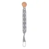 灰色の男の子の女の子Soother Nipple Pacifier Clip Dummy Holder Simple Crochet Cotton Pacifier Chain Baby Accessories6186680