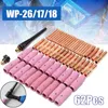 Freeshipping 1 Set 62Pcs Tig Welding Torch Ceramic Copper Nozzle Pyrex Cup For Welding Machine WP-26/17/18 Kit