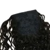 Naturalmente profunda peruca rabo de cavalo encaracolado cordão clipe no rabo de cavalo chignon updo extensão Kinky extensão do cabelo encaracolado pônei 160g navio livre