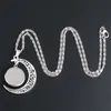 Colliers avec pendentif versets de la Bible pour femmes, cabochon en verre, lune, écriture, lettre, fleur imprimée, collier de déclaration, bijoux de foi d'ami