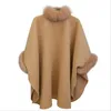 Inverno womens capa grande coleira de pele mais tamanho casaco longo casaco longo casaco de inverno casacos casacos outerwear blends de lã