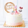 50 stilar Cupcake Cake Topper Grattis på födelsedagen Tårta insatser Tårta Topp Flaggor för kärlek Familj Födelsedagsfest Bakning Dekoration Tillbehör