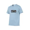 Moda de verão Camisetas masculinas de corrida KITH Fashion Letters estampadas Camisetas legais de manga curta gola redonda Camisetas masculinas femininas Tops
