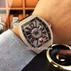 Vanguard Watch 2 Style Najlepsze zegarki stalowe pełne diamenty autoamtyczne męskie zegarek v45 sc dt Rice Diamond Tide Skórzane paski na rękę
