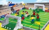 새로운 도착 교육 부모 - 자녀 상호 작용 축구 게임 필드 빌딩 블록 Brick226V와 월드컵 미니 장난감 그림을 조립