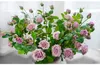 Seide Künstliche England Rose Blumen Bouquet 5 Köpfe Braut Bouquet Rose Blumen 4 Farben Für Zuhause Hochzeit Mittelstücke Party Dekoration