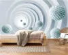 Classic 3d Wallpaper Extended Space Tunnel Blue Float HD Digital Printing Moisture-proof Wall paper